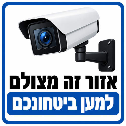 שלט אזור זה מצולם למען ביטחונכם 30x30 ס"מ